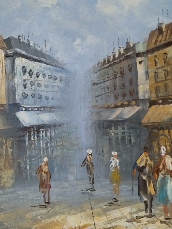Pintura. Paisaje urbano de París. – Pinturas y dibujos, Wood, Canvas (photo 4 of 10)