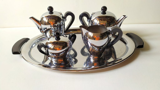 Servicio de café y té vintage Alessi, década de 1940, juego de 5