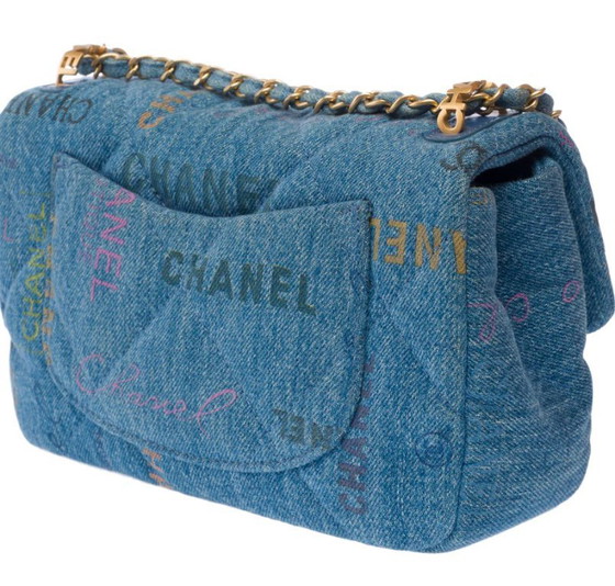 Image 1 of Borsa CHANEL Timeless/Classique in Denim Blu - 103192