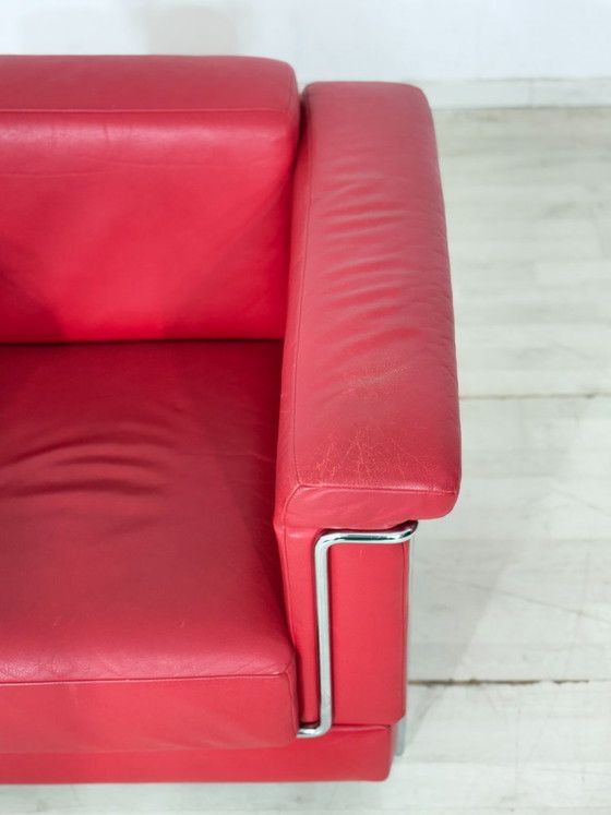 Image 1 of Züco Carat leren fauteuil rood