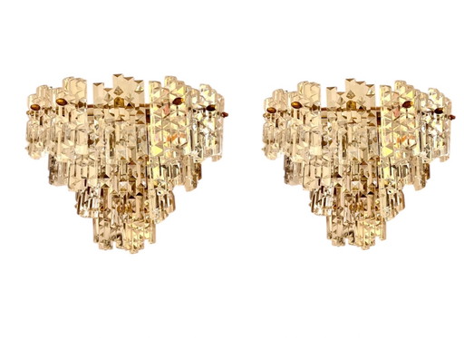 Kinkeldey sconces crystal pair large model , 1970s