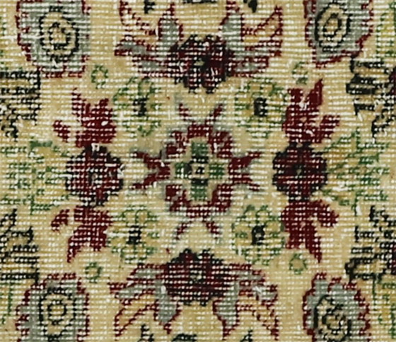 Vintage Turkish Oushak Rug 254 × 130 cm – Burgundy Medallion Wool Rug – Rugs & carpets (photo 3 of 10)