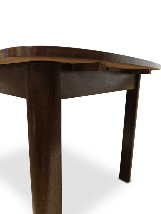 Beautiful Vintage Extendable Dining Table | Dark Wood (125-178 cm) (photo 4 of 7)