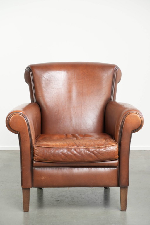 Comfortabele schapenleren armchair met mooie kleuren en een strakke afwerking – fauteuils, Leather (photo 2 of 13)
