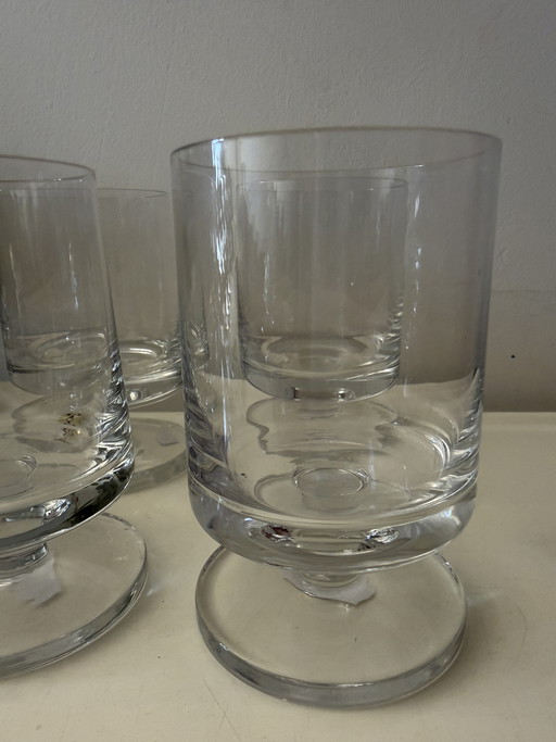 Set van 6 voetglazen Peill kristal