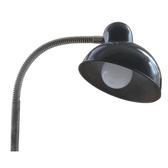 Image 1 of Vintage black steel table lamp 1970s