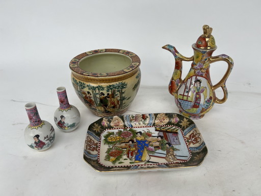 Lot antiek/vintage Japans keramiek – tafelaccessoires, Ceramic, Porcelain