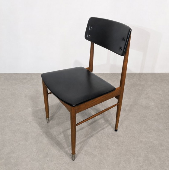 Set di sei sedie da pranzo scandinave di metà secolo, anni '60 – Skai, Wood, Vintage (photo 9 of 9)