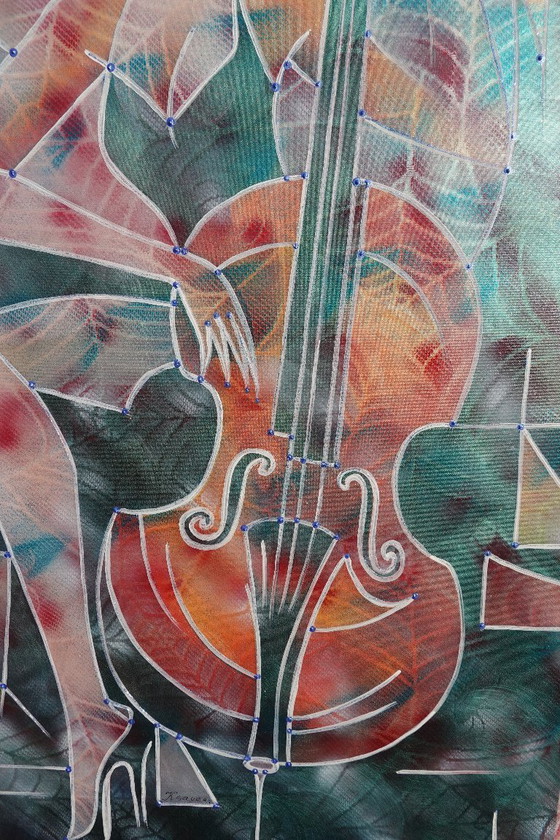 Image 1 of Jazz A1437 - abstract portrait painting