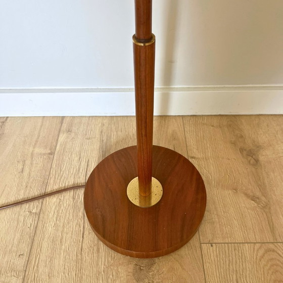 Image 1 of Floor lamp teak, brass - Temde Leuchten
