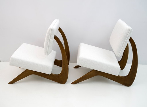Pair of Adrian Pearsall Midcentury Walnut Lounge Chairs for Craft Associates