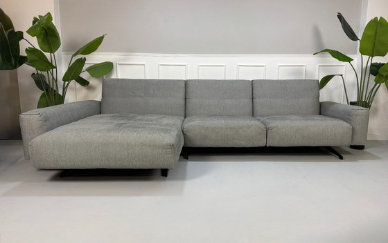 Image 1 of Rolf Benz 50 Tissu Gris Canapé Canapé d'angle Fonction relax + coussins