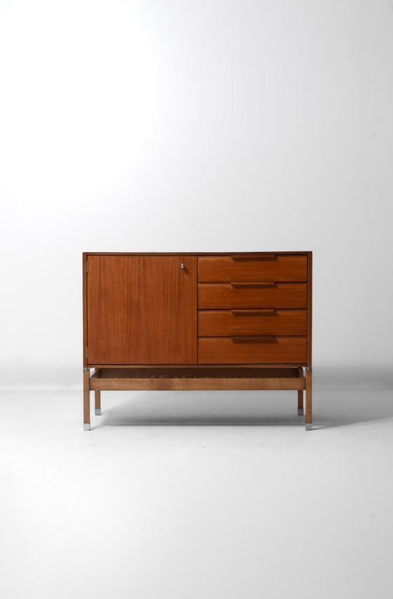 Consolle architettonica di Pieter de Bruyne, 1960, Al Meubel, Credenze, Legno, Marrone, Mid Century Modern (foto 13 di 15)
