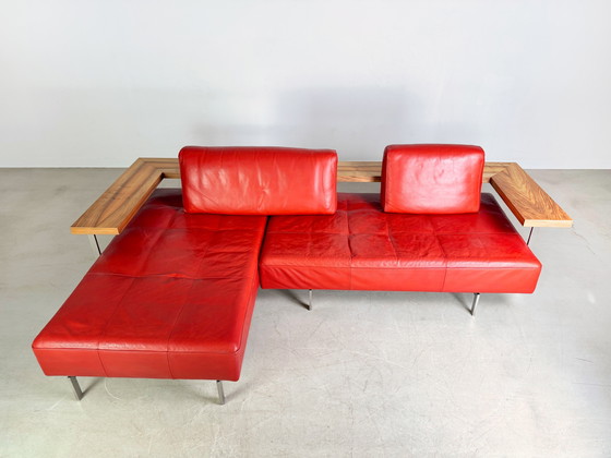 Image 1 of Original Rolf Benz Corner Sofa Dono 6100 Couch Design Sofa Leather Red