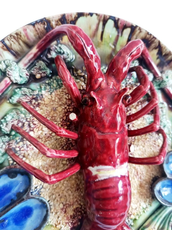Image 1 of Palissy ceramic lobster plate