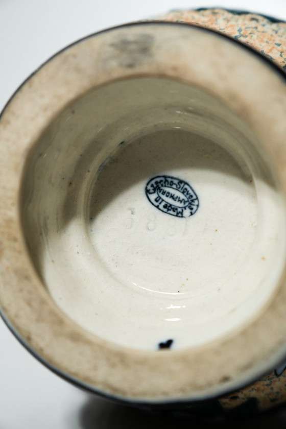 Antique Amphora Czechoslovakia Vase Dignitary Portrait Double Handles Art Deco – Ceramic (photo 16 of 16)