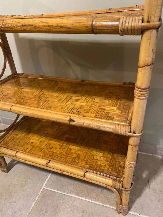 Vintage rotan rek – Wandrek, Rieten (photo 4 of 17)