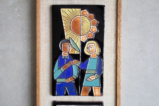 1x Decorazione murale/targa da parete in ceramica vintage di Henk Potters – Decorazioni murali, Textile (photo 5 of 8)