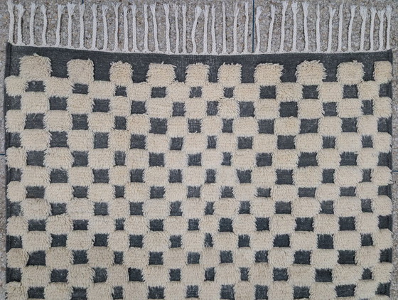 Image 1 of Berber Rug - 261 cm x 153 cm - white and gray Wool