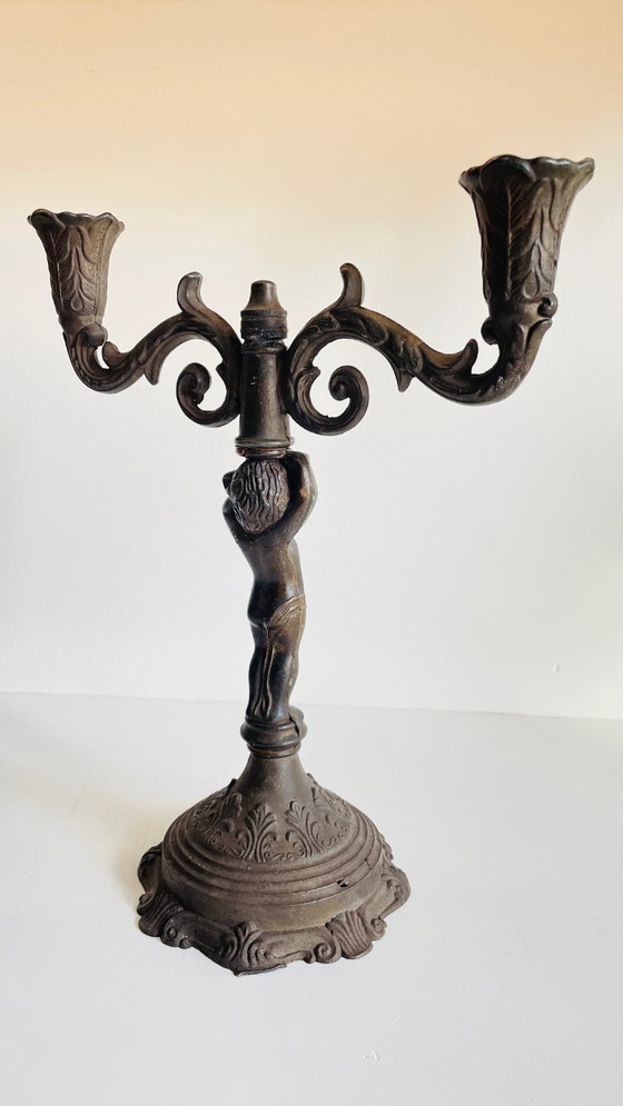 Image 1 of PORTACANDELE IN STILE ART NOUVEAU