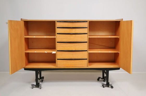 Credenza scandinava mini in teak, Danimarca anni '60, Credenze, Legno, Metallo, Marrone, Mid Century Modern (foto 8 di 9)