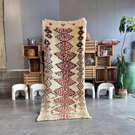Image 1 of Vintage Berber Runner Wool Carpet