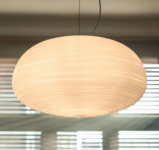 Foscarini Lampe pendante verre satiné soufflé blanc