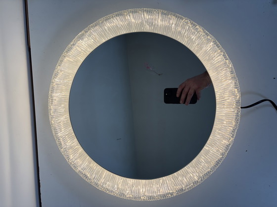 Image 1 of Vintage Hillebrand DesignSpiegel Verlicht Space Age Jaren 70