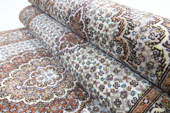 Image 1 of Tappeto persiano originale annodato a mano Tabriz 40 Raj Fine 247 X 80 Cm Condizioni ottimali con seta