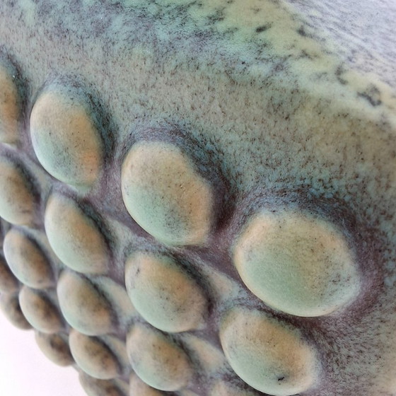 Image 1 of Muntgroene handvatvaas VEB Haldensleben ‘Dots’ | 4074