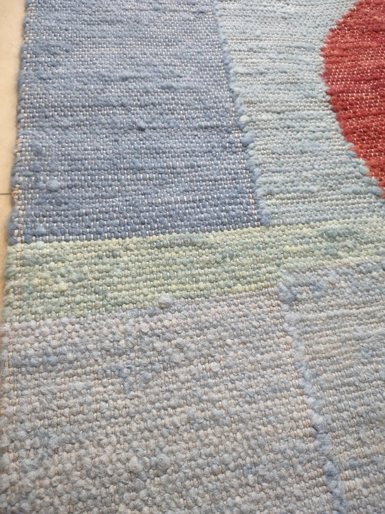 Image 1 of Handgewebter Wollteppich Bauhaus modern abstrakt