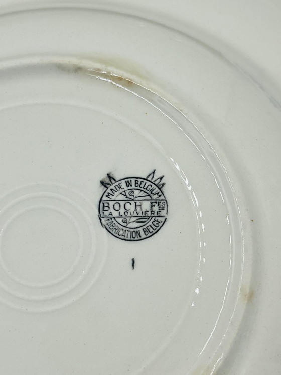 Set van 6 Boch soepborden in kasjmierblauw. – Boch La Louvière, Servies, Ceramic (photo 10 of 10)