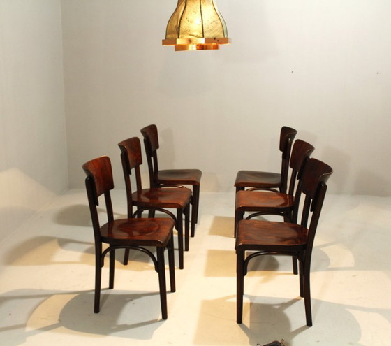 Image 1 of Sgabelli da pub di Thonet, anni '30, set di 6, II