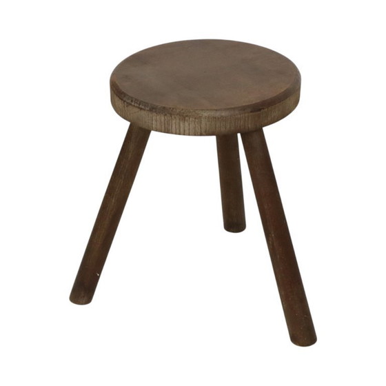 Image 1 of Alter rustikaler Dreibeinhocker