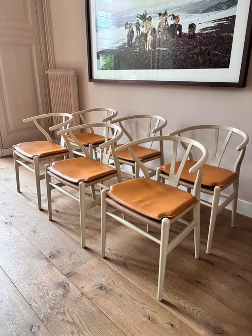 Wishbone Carl Hansen 6 pieces color Barley