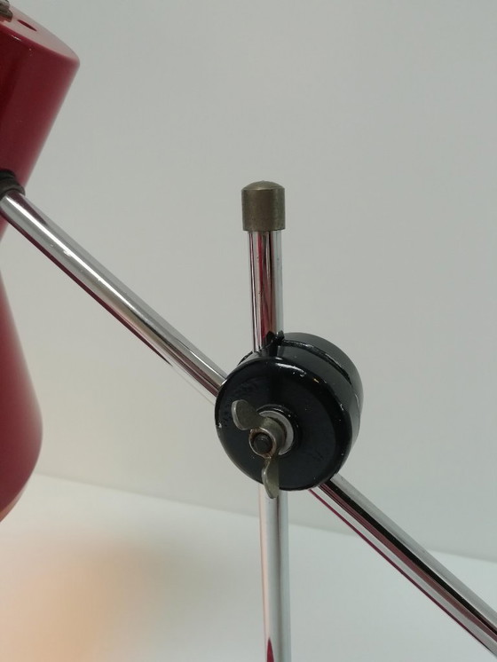 Image 1 of Lampe de bureau vintage rouge par Anvia (J.J.M. Hoogervorst)