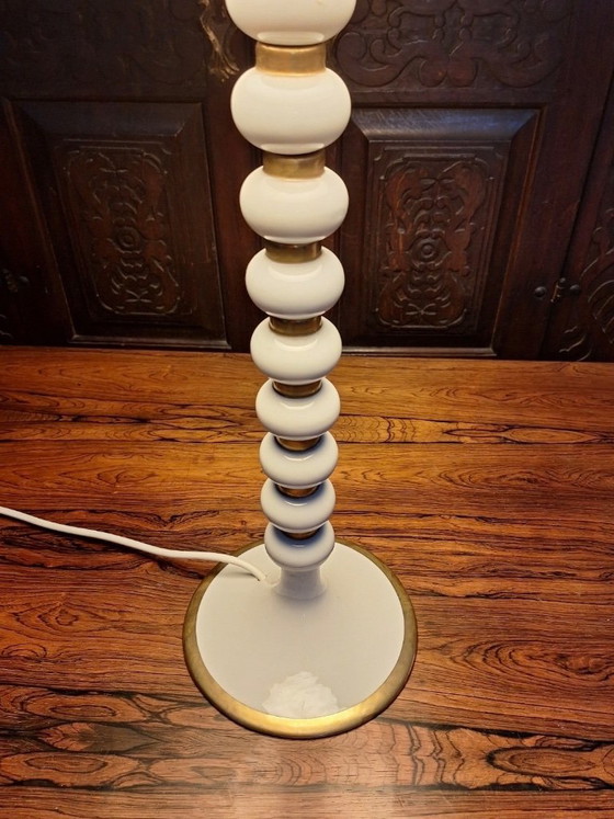 Mid-Century Tall Italian Table Lamp with Stacked Spheres, 1970s – Porcelain (photo 13 of 15)