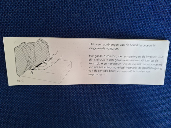 Image 1 of Precioso sillón Gelderland azul oscuro, modelo 4735, incluye certificado.