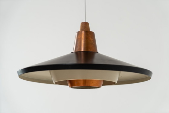 Image 1 of Striking Danish pendant light (Denmark, 1950s).