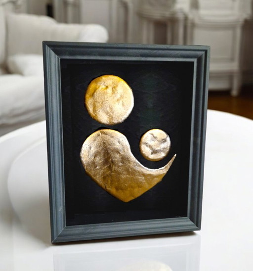 Parental Love 23kt gold plated artwork in frame PopArt collection