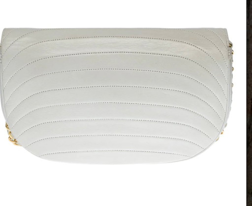 Borsa CHANEL in cuoio bianco - 100669