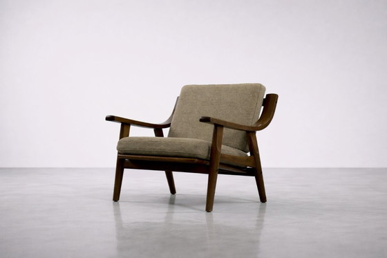 Image 1 of Vintage Mid-Century Scandinavian Modern 3-Seat Sofa & Armchair by Hans J. Wegner for Getama, Set of 2, 1960s