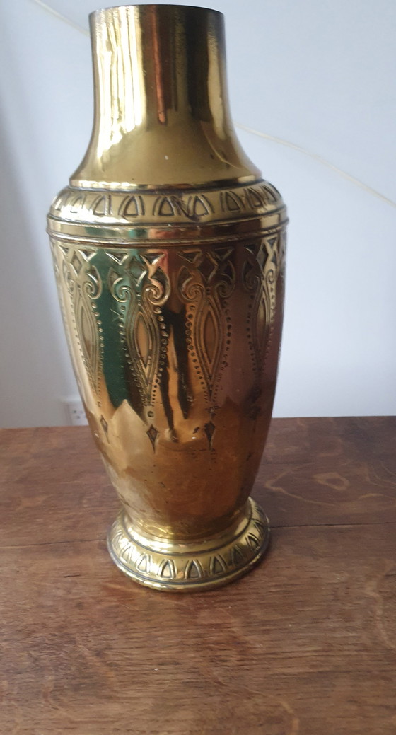 Image 1 of Jugendstil-Vase Daalderop KMD aus Messing