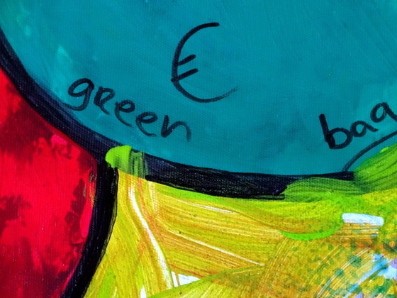 Pittura Pop Art, di Dagebert Duck Monopoly man, CB, Dipinti e disegni, Tela, Rosso (foto 9 di 10)