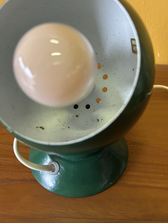 Image 1 of Vintage jaren 70 groene bol lamp, Abo Randers Denmark
