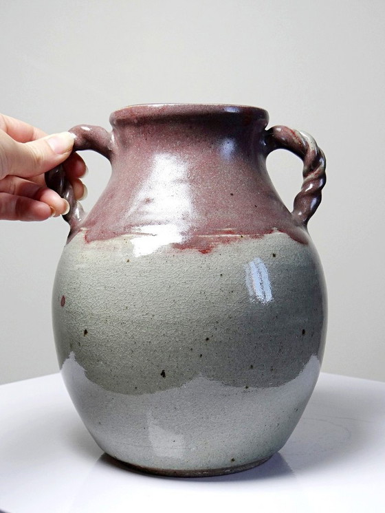 Image 1 of Vase Studio Pottery Milly Finn Royaume Uni vintage années 60-70 grès