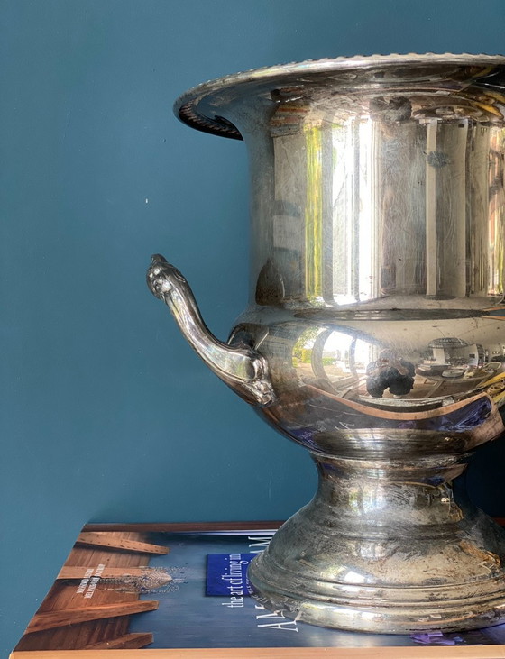 Image 1 of Raffreddatore per champagne francese d'epoca placcato in argento