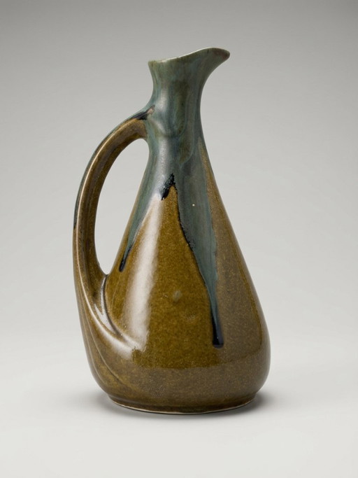 Pichet en grès émaillé signé Denbac – Réf. 124 2 – 22 cm