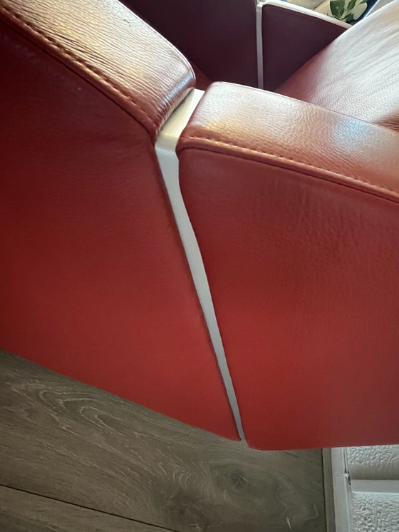 Image 1 of Rolf Benz design - model 350 design - modern - leather - red