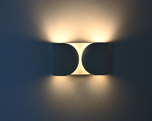 Applique Foglio Blanche par Tobia & Afra Scarpa pour Flos, 1960s